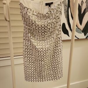 Ramy Brook Strapless Silver Harper Dress